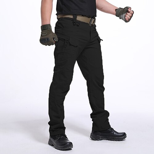 

Men's Hunting Pants Tactical Cargo Pants Hiking Pants Trousers Ripstop Ventilation Breathable Quick Dry Fall Spring Solid Colored Cotton Bottoms for Hunting Training Combat Khaki IX9 Gray IX9 Black