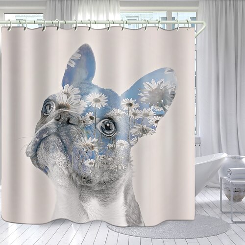 

Personalized Cute Pet Series Digital Printing Shower Curtain Shower Curtains Hooks Modern Polyester New Design