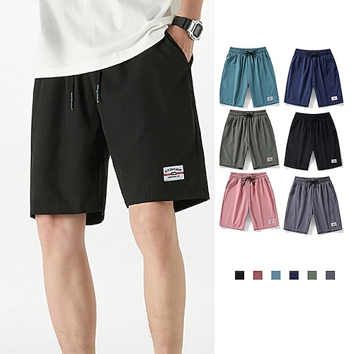 

Men's Hiking Cargo Shorts Hiking Shorts Drawstring Solid Color Summer Outdoor 12 Ripstop Quick Dry Lightweight Breathable Knee Length Shorts Bottoms Dark Grey Blue Pink Light Grey Green Hunting