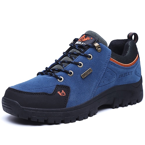 

Men's Hiking Shoes Sneakers Waterproof Wearable Hiking Climbing PU Leather Spring, Fall, Winter, Summer Army Green Brown Blue Jacinth Gray / Round Toe