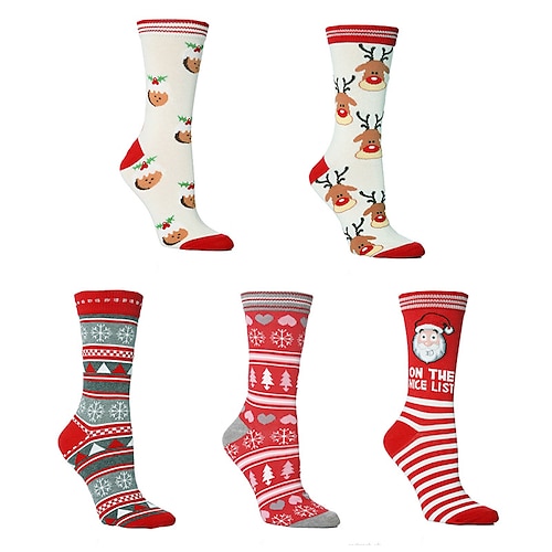 

Men's Women's Crew Socks Party Christmas Gift Animal Patterned Polyester Cotton Sporty Simple Cosplay Casual 1 Pair