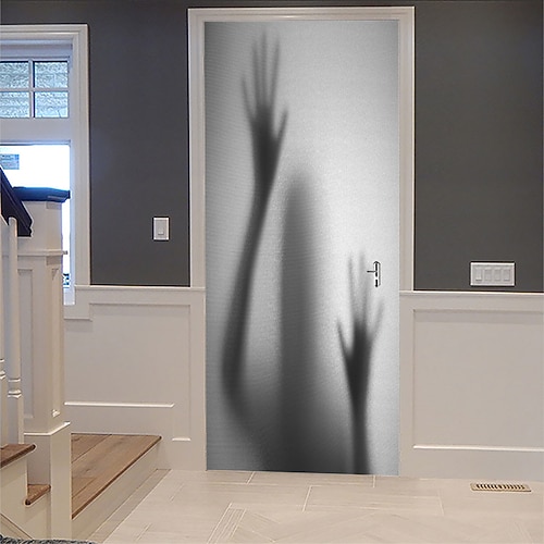 

1pc Halloween Giant Bloody Window Posters Window Clings Party Decoration Haunted House Door Cover Creepy School Dormitory Window