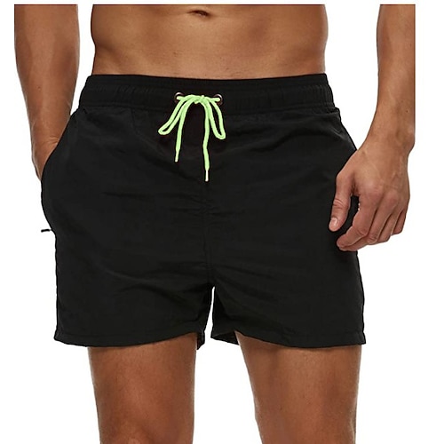 

Herre Badeshorts Surf shorts Strandshorts Elastisk Talje Helfarve Udendørs Sport Korte Hjem Ferie Enkel Afslappet / Sportslig Grøn Sort Uelastisk