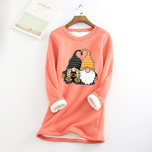 

Women's Casual Dress Shift Dress Black Blue Pink Long Sleeve Print Winter Fall Autumn Crew Neck Winter Dress Fall Dress 2022 S M L XL XXL 3XL 4XL 5XL