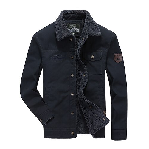 

Men's Hiking Windbreaker Military Tactical Jacket Hiking Fleece Jacket Fleece Winter Outdoor Thermal Warm Windproof Fleece Lining Quick Dry Outerwear Winter Jacket Coat Skiing Ski / Snowboard Fishing