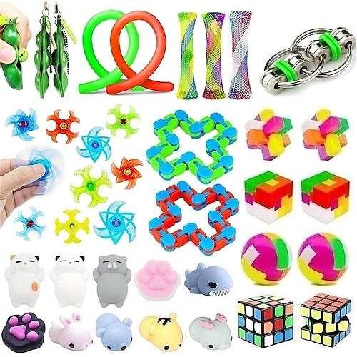 

33 Pack Sensory Toys Set Stress Relief Fidget Toys Pack for Adults Boy Girl Party Toys Birthday Party Favors Pinata Fillers Classroom Rewards Treasure Box Prizes Carnival Game Goodie Bag Fillers