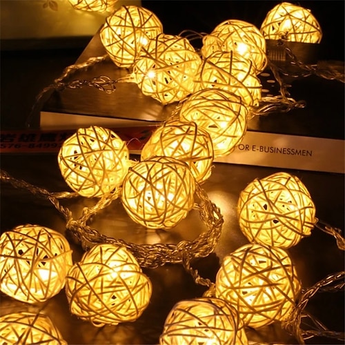 LED String Light Wedding Christmas Fairy String Light 3M 1.5M Sepak Takraw String Lights Battery Operation Holiday Party Home Room Garden Decoration Lamp, lightinthebox  - buy with discount