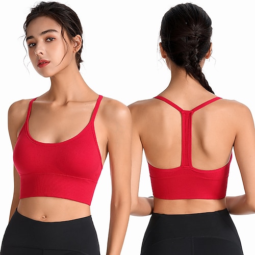 

Women's Yoga Top Light Support Summer Removable Pad Wireless Solid Color Navy Blue Dark Gray Nylon Yoga Fitness Gym Workout Sports Bra Sleeveless Sport Activewear Quick Dry Moisture Wicking / Spandex