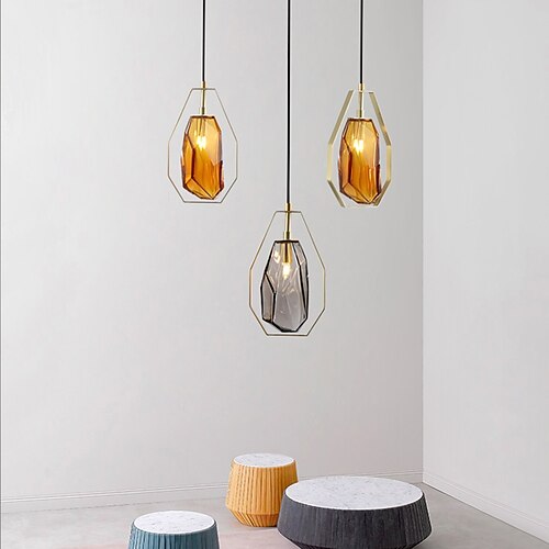 

led vedhæng 10 cm enkelt design vedhæng glas glas galvaniseret led nordisk stil 220-240v