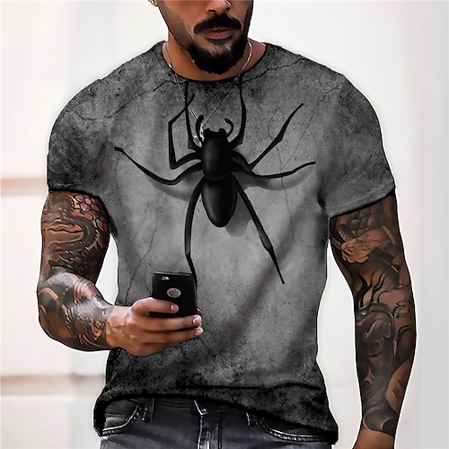 

Per uomo Unisex maglietta Camicia Magliette SPIDER Stampe astratte Girocollo Grigio Stampa 3D Giornaliero Per eventi Manica corta Stampa Abbigliamento Originale Informale Grande e alto / Estate