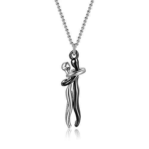 

affectionate hug necklace couples necklace,valentine's day necklace for women