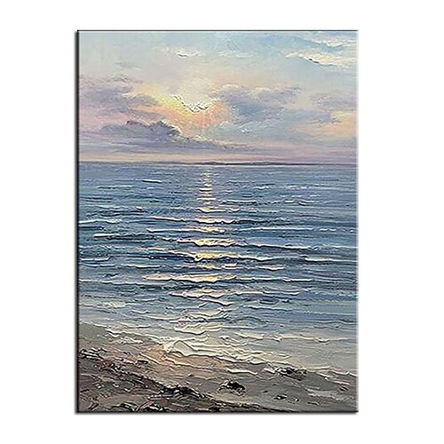 

Oil Painting Handmade Hand Painted Wall Art Vertical Modern Abstract Seascape Picture Home Decoration Decor Rolled Canvas No Frame Unstretched
