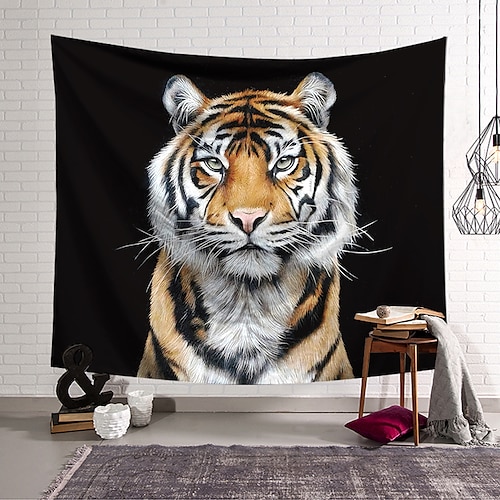 

Animal Tiger Wall Tapestry Art Decor Blanket Curtain Hanging Home Bedroom Living Room Decoration Polyester