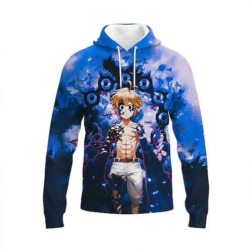 

Inspired by Seven Deadly Sins Cosplay Hoodie Anime 100% Polyester Pattern Harajuku Graphic Kawaii Hoodie For Unisex / Couple's