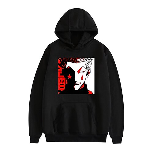 

Hisoka cosplay anime dessin animé manga anime harajuku graphique kawaii sweat à capuche pour hommes femmes adultes marquage à chaud polyster