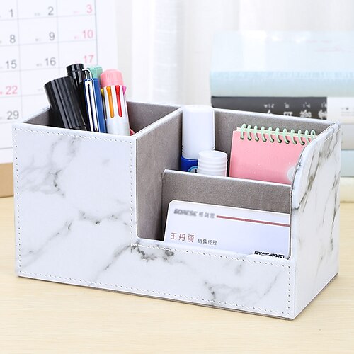 

Office Desktop Stationery Storage Box Compartment Simple Plastic Pen Holder 20.39.311cm