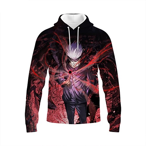 

Inspired by Jujutsu Kaisen Fushiguro Megumi Hoodie Cartoon Manga Anime Harajuku Graphic Kawaii Hoodie For Unisex All Couple's Adults' 3D Print 100% Polyester