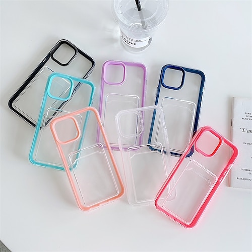 

Phone Case For Apple Back Cover iPhone 14 Pro Max 14 Plus 13 12 11 Pro Max Mini X XR XS Card Holder Dustproof Shockproof Transparent TPU