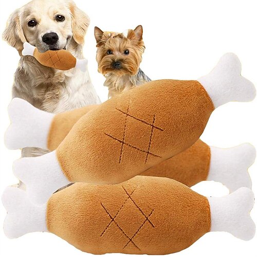 

2pack Chicken Leg Plush Toy Pet Squeaker Toy Dog Cat Chewing Toys for Small Medium Large Dog Pets