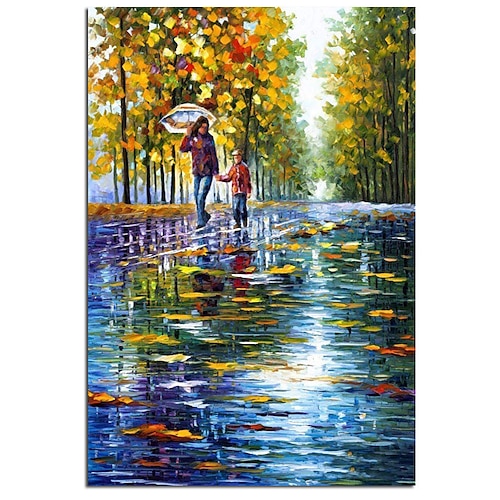 

Oil Painting Handmade Hand Painted Wall Art July And August Start Of School Season Gift Home Decoration Decor Stretched Frame Ready to Hang