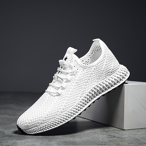 

Men's Sneakers Vintage British Outdoor Athletic Running Shoes Tennis Shoes Walking Shoes Mesh Black White Fall Spring