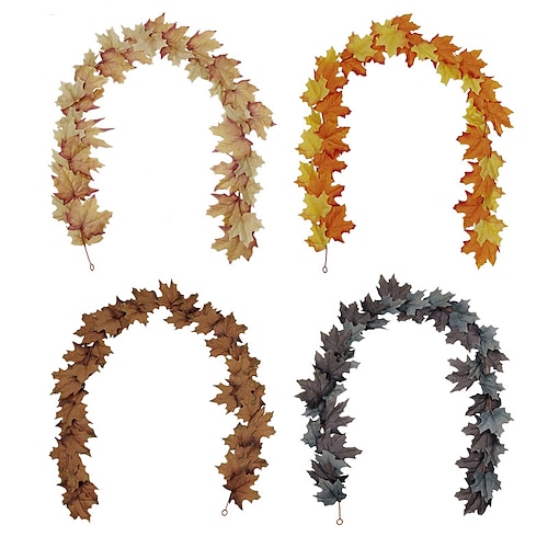

Fall Wreaths Nordic Style Autumn Home Decoration Thanksgiving Easter Maple Vine Party Decoration 180cm for Home Decor Farmhouse Indoor Outdoor Window Autumn Thanksgiving Decoration
