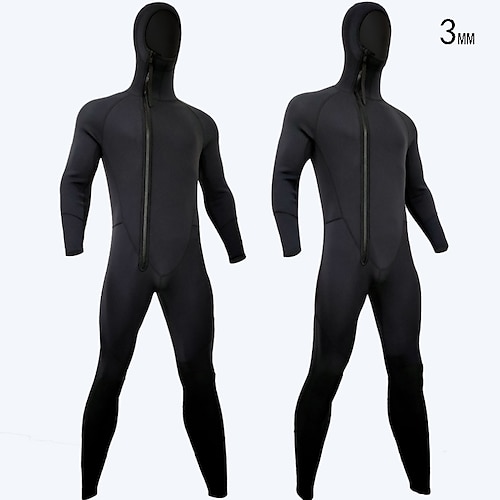 

MYLEDI Men's Women's Full Wetsuit 3mm SCR Neoprene Diving Suit Thermal Warm Windproof UPF50 High Elasticity Long Sleeve Front Zip - Diving SkyDiving Kayaking Watersports Solid Color Autumn / Fall