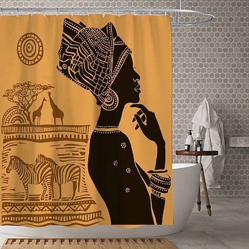 

Waterproof Fabric Shower Curtain Bathroom Decoration and Modern and Classic Theme.The Design is Beautiful and DurableWhich makes Your Home More Beautiful.