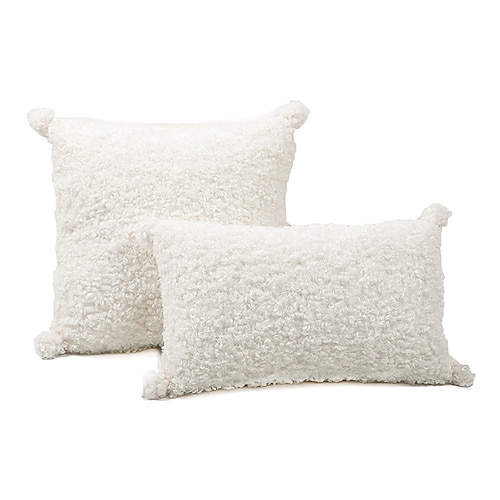 

Lamb velvet pillow cover double plush soft upholstered pillow head of a bed back furniture sofa back
