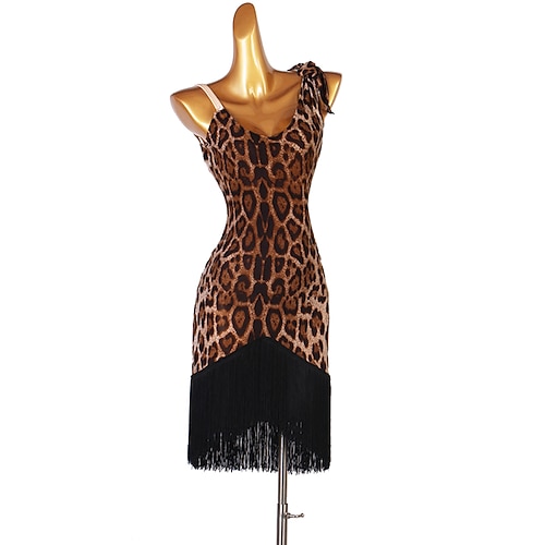 

Latin Dance Dress Tassel Women's Performance Daily Wear Sleeveless Spandex