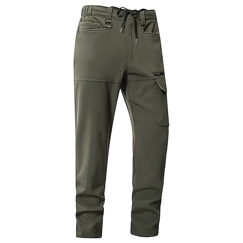 

Homme Pantalon Poche Classique Chaud Couleur Pleine Séchage rapide Des sports Toute la longueur du quotidien Sortie Casual Plus de velours Vert Noir Micro-élastique