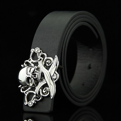 

Men's Belt PU Blue Brown Coffee White Black Designer Belts Going out Festival Solid Color