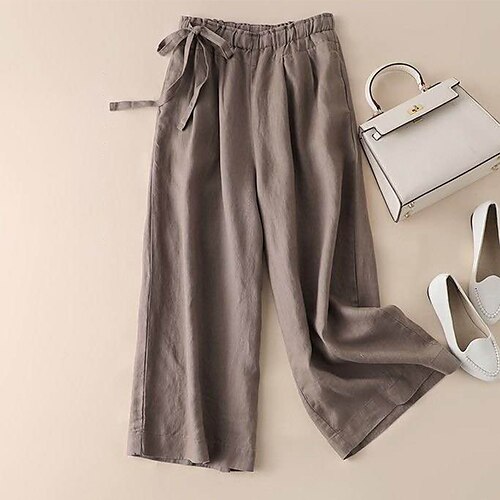 

Women's Plus Size Pants Solid Color Casual Casual Daily Natural Full Length Fall Spring Dark Khaki [Selected Goods ~ Spot Wholesale] Navy Blue[Selected Goods~Spot Wholesale] Scallion Green [Selected