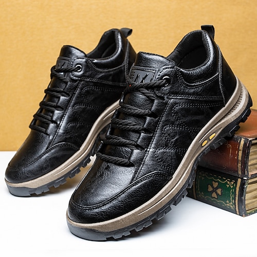 

Men's Oxfords Fleece lined Casual Athletic PU Black Brown Fall