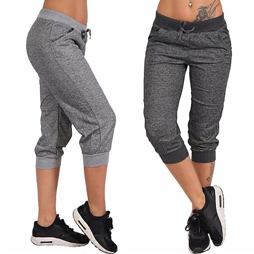 Women's Joggers Sweatpants Bottoms Athleisure Breathable Soft Fitness Running Jogging Sportswear Activewear Black Gray