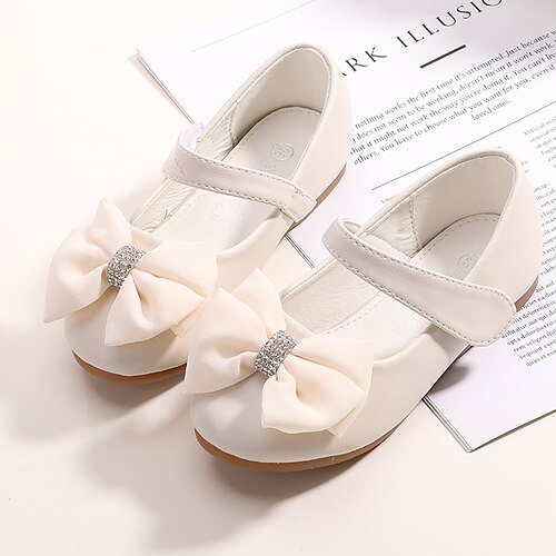 

Girls' Flats Flower Girl Shoes Microfiber Wedding Casual / Daily Dress Shoes Toddler(9m-4ys) Little Kids(4-7ys) Wedding Party Party & Evening Pearl Pink Ivory Fall Spring