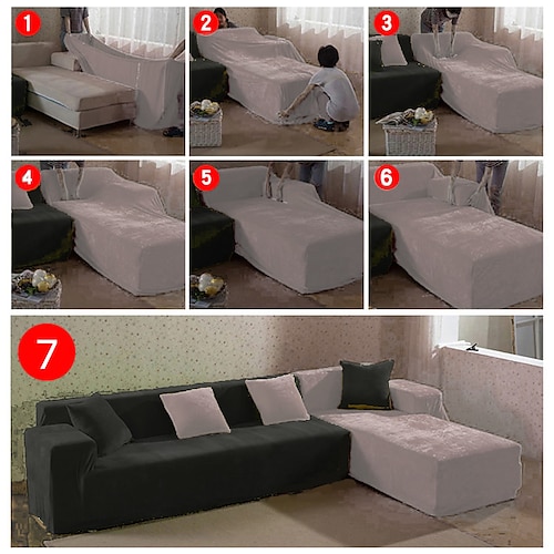Easy Fit Sofa Slipcover Stretch Plush Velvet Protector Soft Couch Cover Thick Ho 