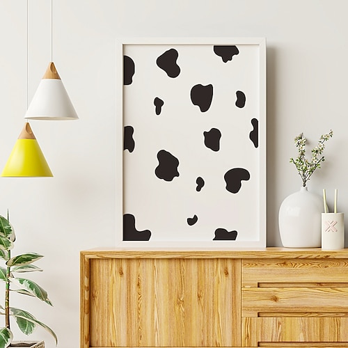 

literary cow spot black color block bedroom entrance wall decoration wall sticker self-adhesive