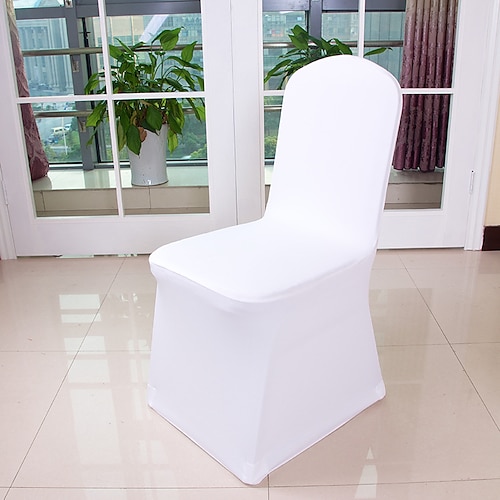 

Spandex Dining Room Folding Chair Covers Black for Living Room - Universal Stretch Chair Slipcovers Protector for Wedding, Banquet, and Party