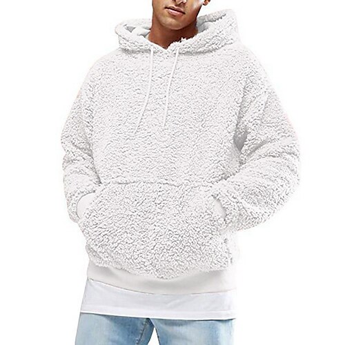 

Men's Pullover Hoodie Sweatshirt Green Pink Coffee Gray White Hooded Solid Color Pocket Daily Sportswear Casual Fall & Winter Clothing Apparel Hoodies Sweatshirts Long Sleeve