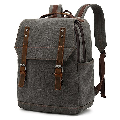 

new schoolbag business large-capacity canvas backpack backpack outdoor leisure travel computer bag retro men's bag