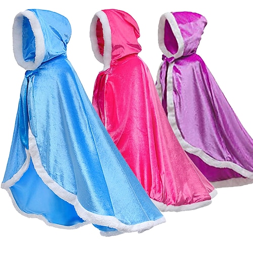 

Halloween Kids' Girls Clothing Princess Party Cloak Shawl Girls Costume Shawl Blue Red Pink Purple