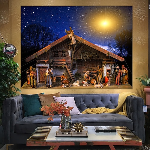 

Christmas Party Wall Tapestry Photography Background Art Decor Tablecloth Hanging Home Bedroom Living Room Dorm Decoration Santa Claus Holiday Tree Gift Fireplace