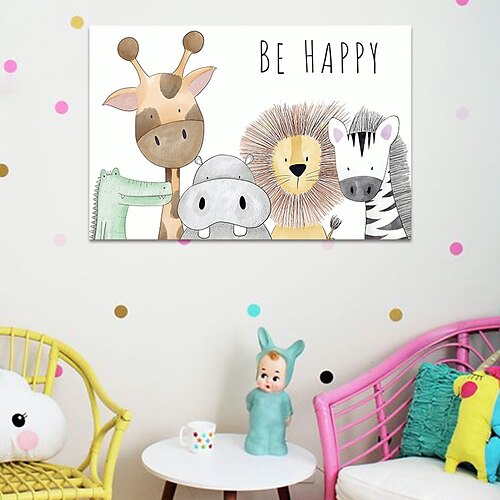 

Wall Art Canvas Prints Painting Artwork Picture Cartoon Nursery Animal Home Decoration Decor Rolled Canvas No Frame Unframed Unstretched