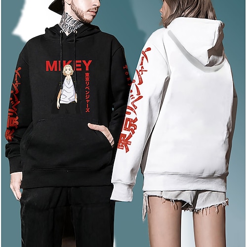 

Tokyo Revengers Sano Manjiro Mikey Hattetrøje Anime Tegneserie Anime Harajuku Grafisk Kawaii Hattetrøje Til Herre Dame Unisex Voksne Varmstempling Polyester / bomuldsblanding