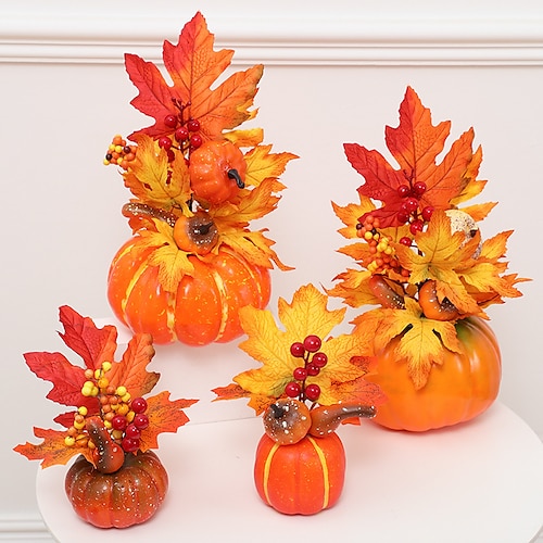 

Artificial Pumpkins for Fall Halloween Thanksgiving Decorating Embellishing and Displaying 1632/1623/1522cm