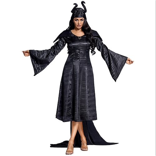 

Dance Costumes Dress Solid Women's Halloween Performance Long Sleeve Satin