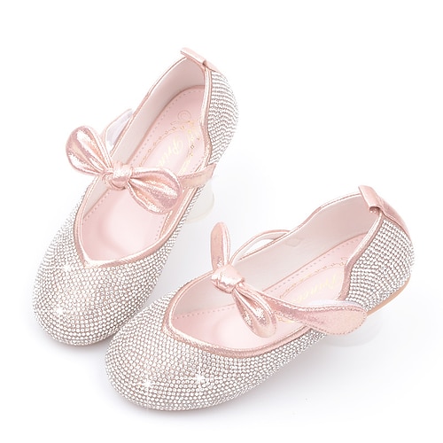 

Girls' Flats Daily Glitters Mary Jane Princess Shoes Synthetics Big Kids(7years ) Little Kids(4-7ys) Party Daily Evening Party Walking Shoes Crystal / Rhinestone Butterfly Rosy Pink Silver Spring