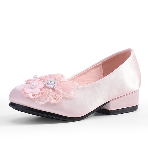 

Para Meninas Saltos Sapatos para Daminhas de Honra Sapatos Princesa Cetim Crianças (4 a 7 anos) Crianças Maiores (7 anos ) Festa de Casamento Festas Noite Pedrarias Flor Rosa Claro Champanhe Marfim