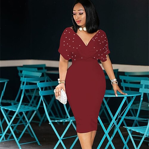 Women's Sheath Dress Knee Length Dress 